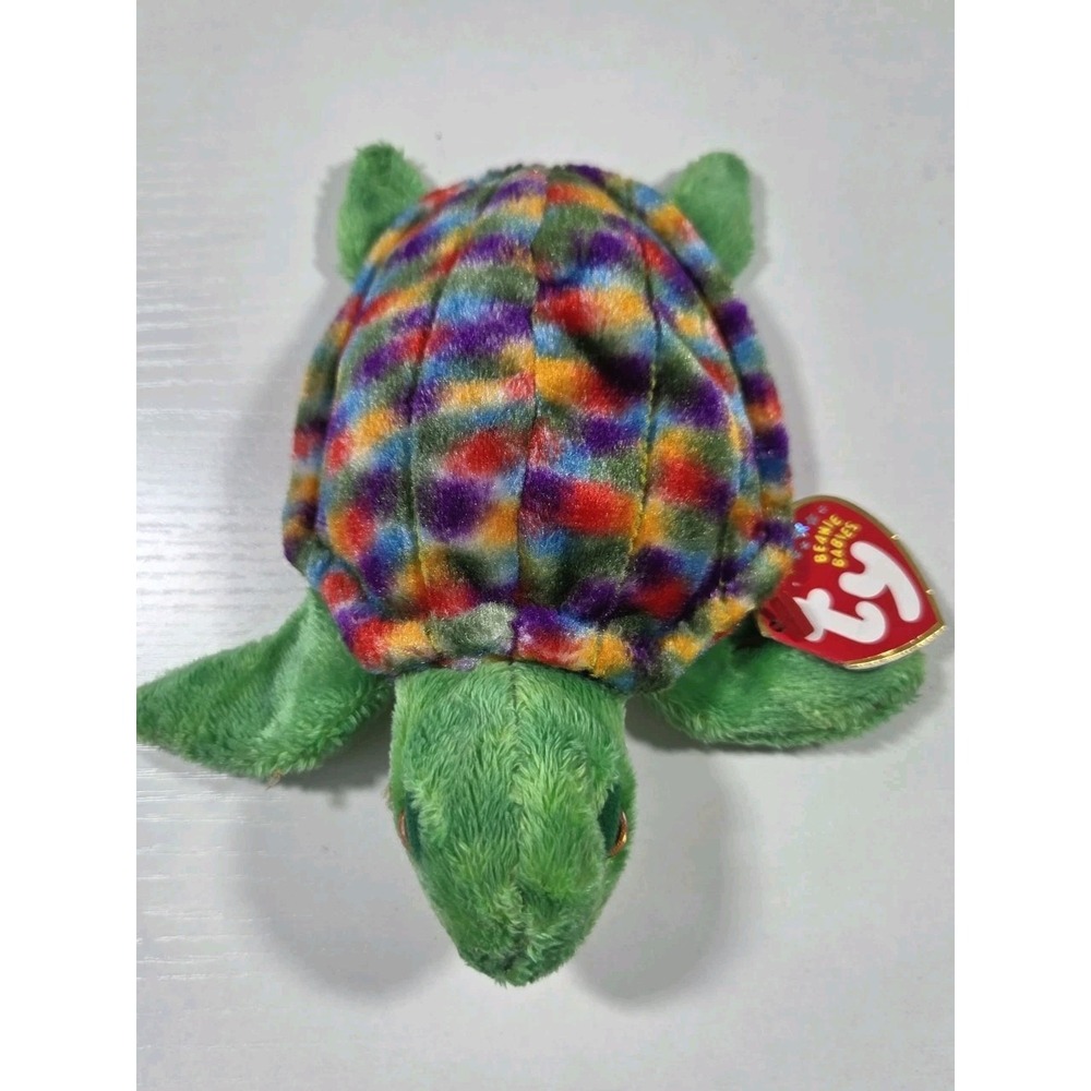 2001 Ty Beanie Baby Zoom Sea Turtle Beanbag Plush Has Tags